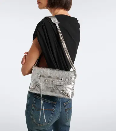 Balenciaga Le City metallic leather shoulder bag | Thumbnail 7