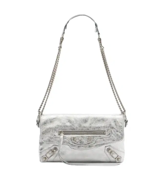 Balenciaga Le City metallic leather shoulder bag