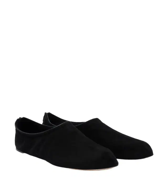 The Row Stellene suede slip-on shoes