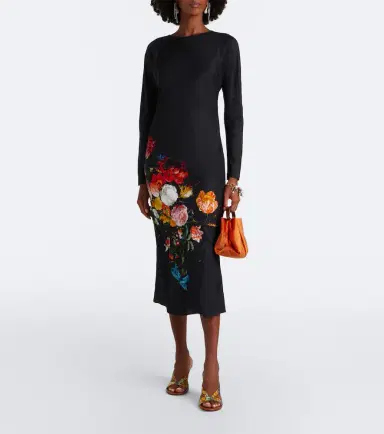 Dries Van Noten Floral satin maxi dress | Thumbnail 5