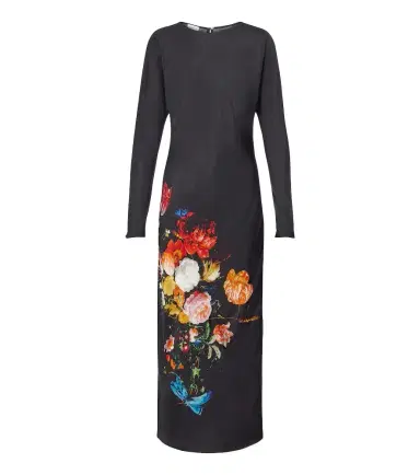 Dries Van Noten Floral satin maxi dress | Thumbnail 1