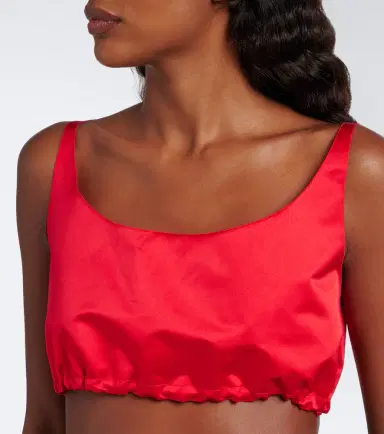 Prada Silk duchesse crop top | Thumbnail 2