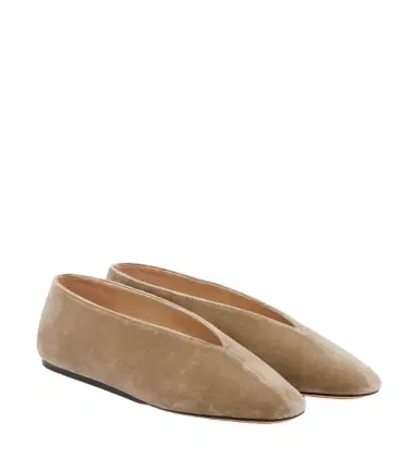 Le Monde Béryl Le Monde Béryl Olympia velvet ballet flats | Thumbnail 1 Le Monde Béryl Le Monde Béryl Olympia velvet ballet flats | Thumbnail 1