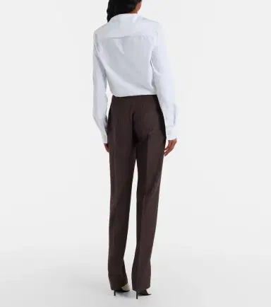 Alexander McQueen Striped wool straight pants | Thumbnail 4 Alexander McQueen Striped wool straight pants | Thumbnail 4