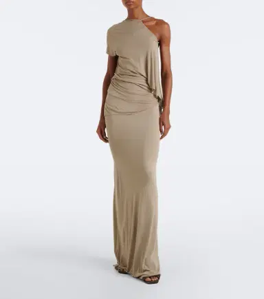 Rick Owens Lilies Tungsten draped open-back jersey top | Thumbnail 4 Rick Owens Lilies Tungsten draped open-back jersey top | Thumbnail 4