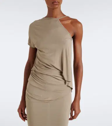 Rick Owens Lilies Tungsten draped open-back jersey top | Thumbnail 5 Rick Owens Lilies Tungsten draped open-back jersey top | Thumbnail 5