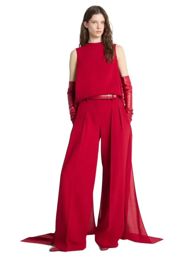 Michael Kors Collection Stretch Wool Pleated Slouch Trousers