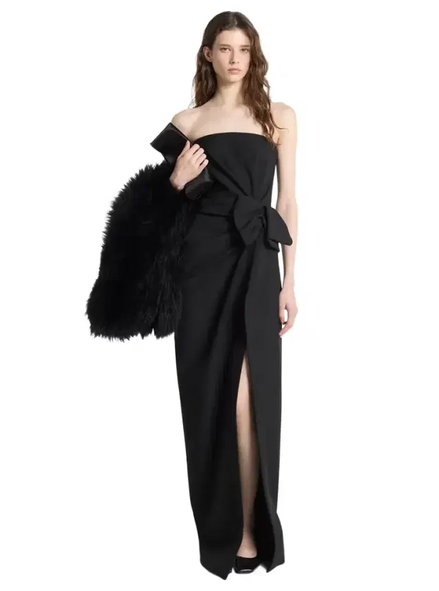 Michael Kors Collection Wool Broadcloth Origami Strapless Dress