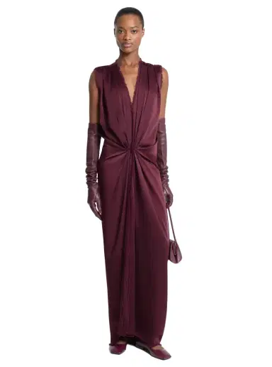 Michael Kors Collection Draped Satin Charmeuse Column Gown | Thumbnail 1