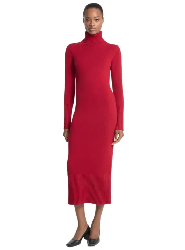 Michael Kors Collection Cashmere Turtleneck Sweater Dress