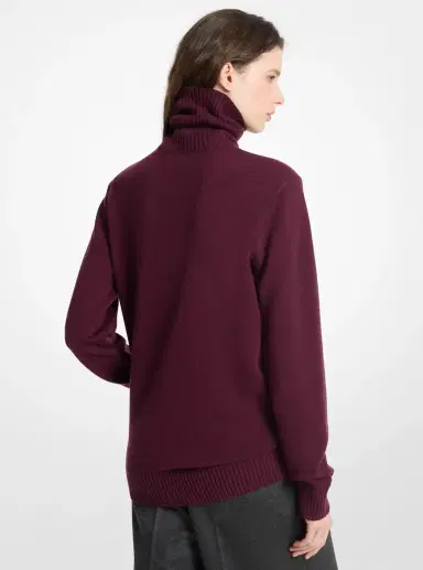 Michael Kors Collection Joan Cashmere Turtleneck Sweater in Red | Thumbnail 2 Michael Kors Collection Joan Cashmere Turtleneck Sweater in Red | Thumbnail 2