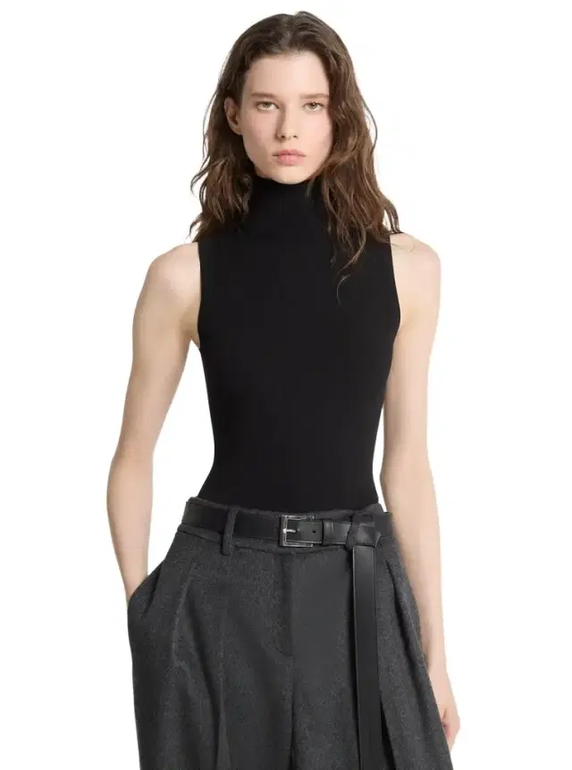 Michael Kors Collection Stretch Viscose Knit Turtleneck Bodysuit