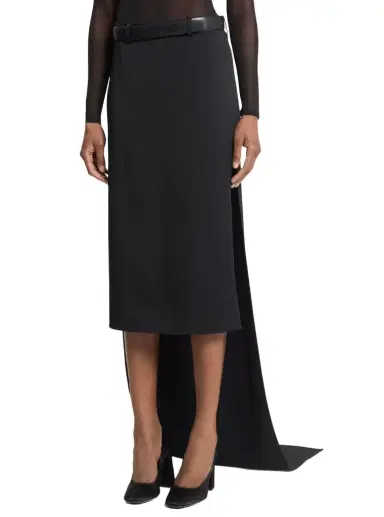 Michael Kors Collection Satin Skirt With Train | Thumbnail 1
