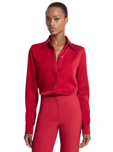 Michael Kors Collection Hansen Satin Charmeuse Blouse | Thumbnail 1