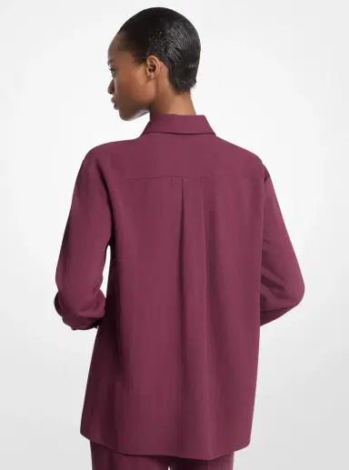 Michael Kors Collection Katie Viscose Georgette Button Down Shirt | Thumbnail 2