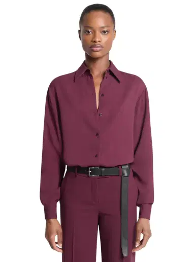 Michael Kors Collection Katie Viscose Georgette Button Down Shirt | Thumbnail 1