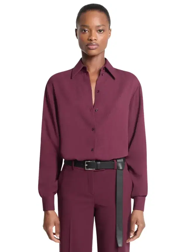 Michael Kors Collection Katie Viscose Georgette Button Down Shirt