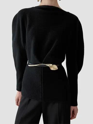 Carolina Herrera Women's Calla Lily Leather Belt | Thumbnail 2 Carolina Herrera Women's Calla Lily Leather Belt | Thumbnail 2