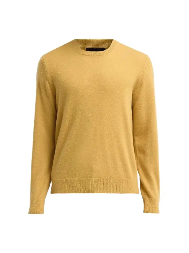 Vince Men's Cashmere Crewneck Sweater - Light Curry