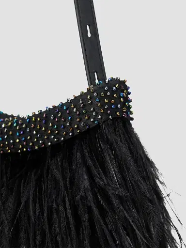 Staud Women's Winslow Beaded Feather Shoulder Bag | Thumbnail 5