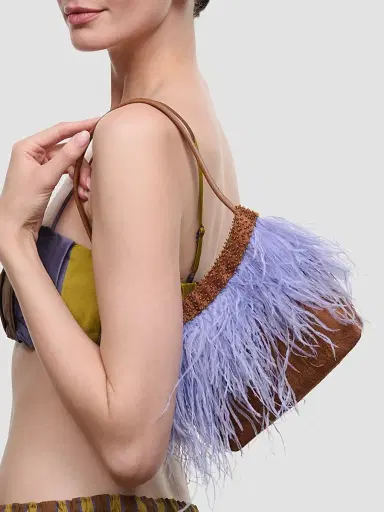 Staud Women's Winslow Beaded Feather Shoulder Bag | Thumbnail 2 Staud Women's Winslow Beaded Feather Shoulder Bag | Thumbnail 2