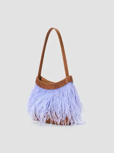 Staud Women's Winslow Beaded Feather Shoulder Bag | Thumbnail 4 Staud Women's Winslow Beaded Feather Shoulder Bag | Thumbnail 4