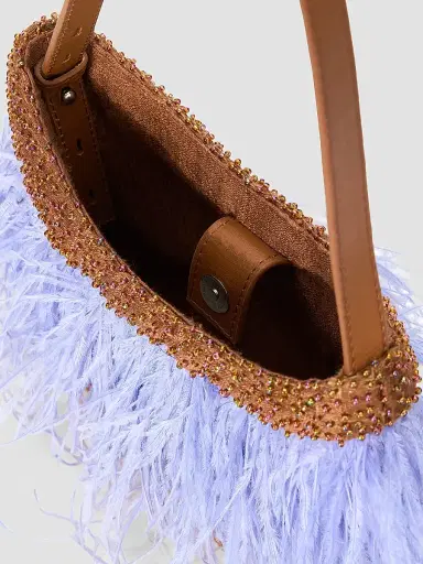 Staud Women's Winslow Beaded Feather Shoulder Bag | Thumbnail 7 Staud Women's Winslow Beaded Feather Shoulder Bag | Thumbnail 7