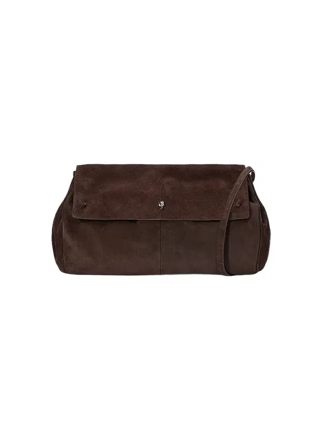Staud Women's Cy Oversized Suede Crossbody Bag - Espresso