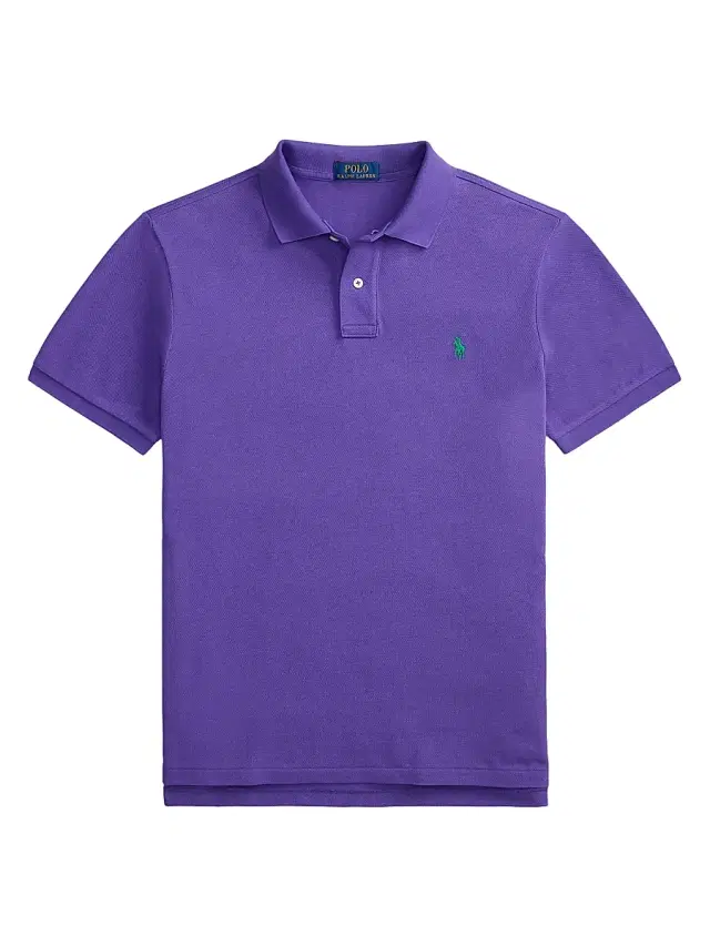 Polo Ralph Lauren Men's Custom-Slim-Fit Mesh Polo Shirt - Cabana Purple