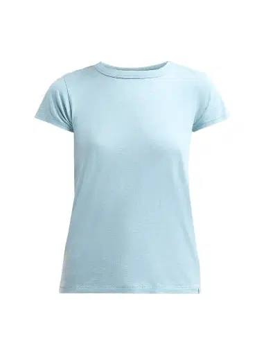 rag & bone Women's The Slub Cotton T-Shirt - Teal Blue | Thumbnail 1