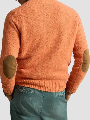 Polo Ralph Lauren Men's Elbow-Patch Wool-Cashmere Crewneck Sweater | Thumbnail 3 Polo Ralph Lauren Men's Elbow-Patch Wool-Cashmere Crewneck Sweater | Thumbnail 3