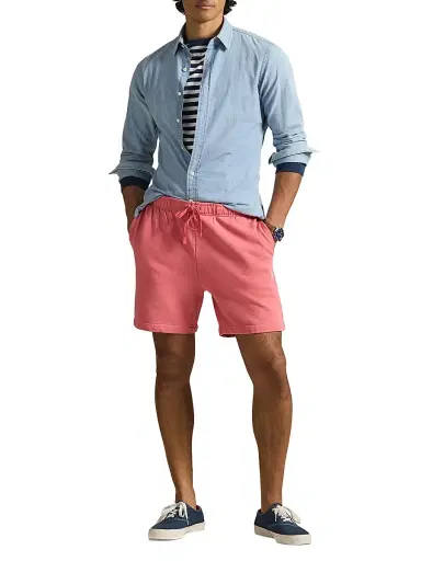 Polo Ralph Lauren Men's 6.5'' Loopback Fleece Shorts - Red Sky | Thumbnail 2