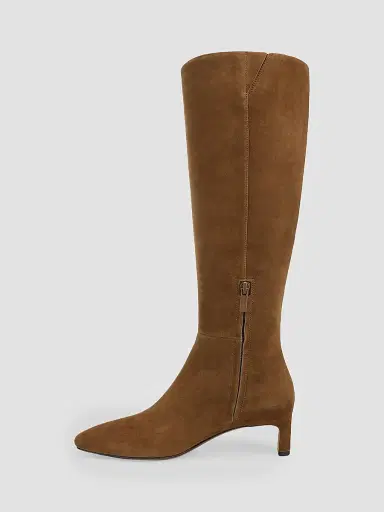 Vince Women's Lilith Tall Suede Knee-High Boots - Elmwood | Thumbnail 4 Vince Women's Lilith Tall Suede Knee-High Boots - Elmwood | Thumbnail 4