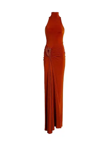Silvia Tcherassi Women's Frances Jersey Sleeveles Maxi Dress - Terracotta - Size XL | Thumbnail 1