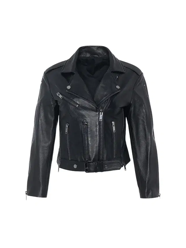 Gorski Women's Select Leather Moto Jacket - Black - Size Large