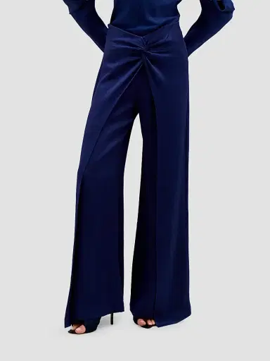 Silvia Tcherassi Women's Canturipe Twisted Pants - Navy - Size Medium | Thumbnail 4