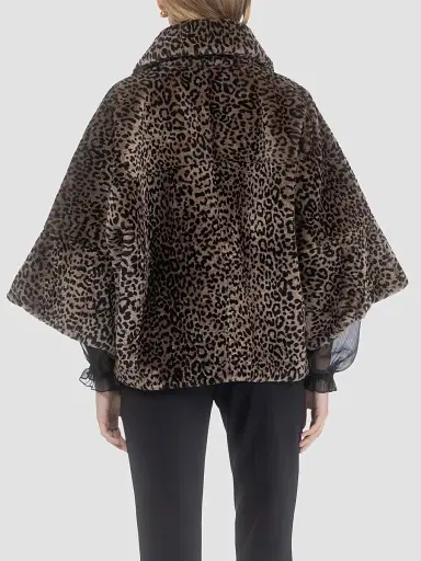 Gorski Women's Select Shearling Lamb Zip Coat with Cropped Sleeves - Lprd Print - Size XS | Thumbnail 5