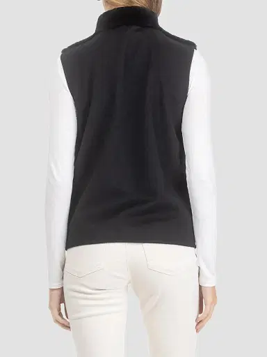 Gorski Women's Select Shearling Lamb Zip Vest with Wool - Black - Size Small | Thumbnail 5
