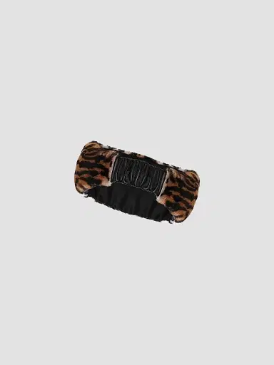 Gorski Women's Select Shearling Lamb Headband - Beige Tiger Print | Thumbnail 2