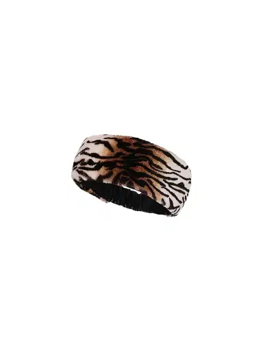 Gorski Women's Select Shearling Lamb Headband - Beige Tiger Print | Thumbnail 1