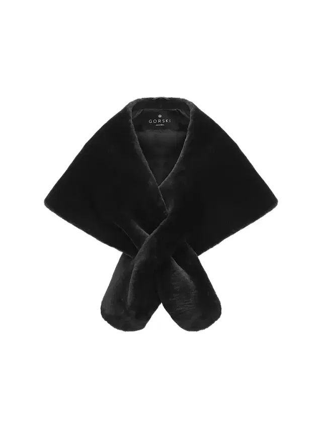 Gorski Women's Select Shearling Lamb Stole - Black