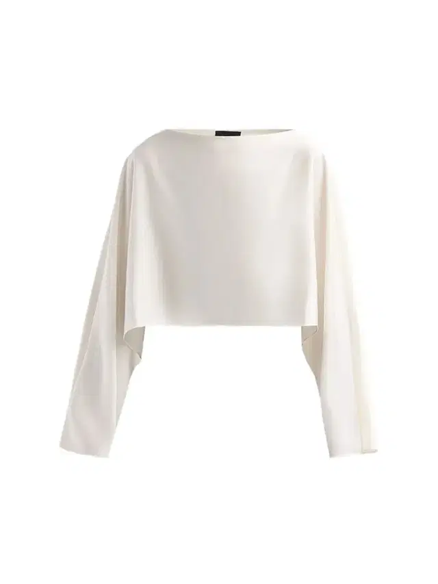 Lapointe Women's Satin Boatneck Caftan Top - Cream