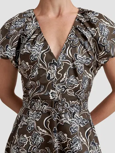 La Ligne Women's Avalon Dress - Taupe Floral | Thumbnail 4 La Ligne Women's Avalon Dress - Taupe Floral | Thumbnail 4