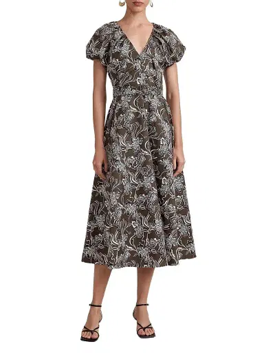 La Ligne Women's Avalon Dress - Taupe Floral | Thumbnail 1 La Ligne Women's Avalon Dress - Taupe Floral | Thumbnail 1