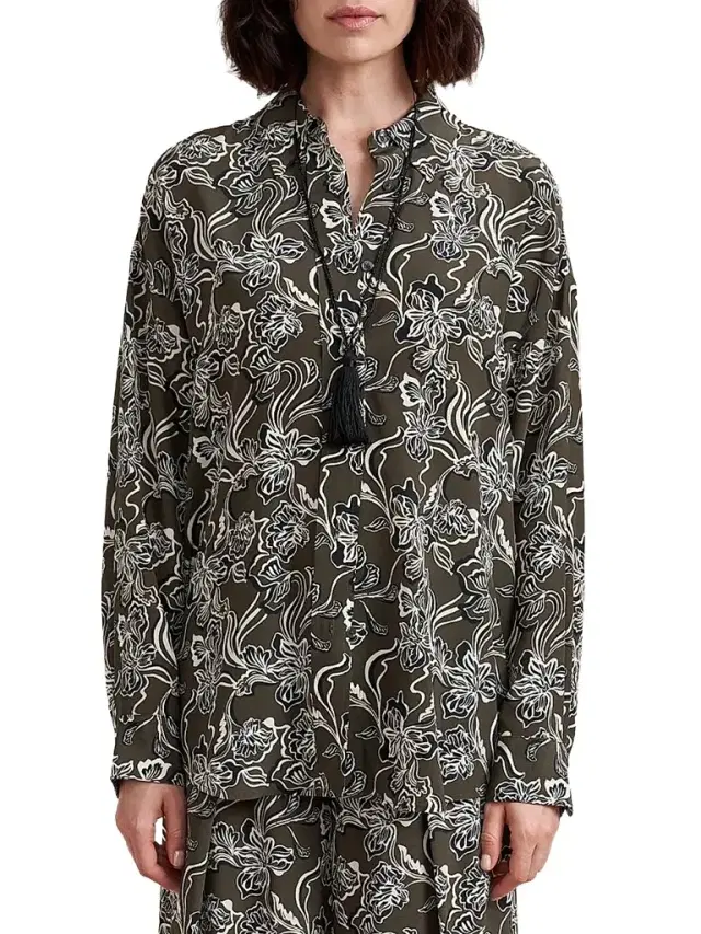 La Ligne Women's Shelby Shirt - Taupe Floral