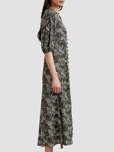 La Ligne Women's Florence Dress - Taupe Floral | Thumbnail 2 La Ligne Women's Florence Dress - Taupe Floral | Thumbnail 2