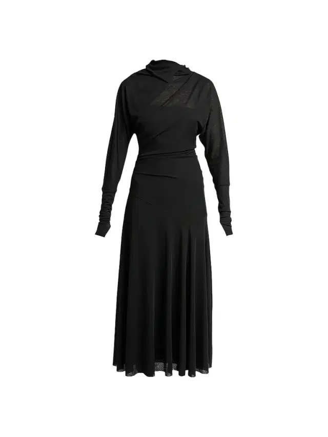 Proenza Schouler Women's Golda Draped Jersey Midi Dress - Black