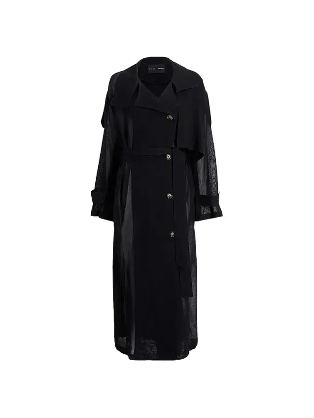 Proenza Schouler Women's Esha Sheer Wool Coat - Black