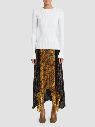 Proenza Schouler Women's Nir Rib-Knit Top - White | Thumbnail 2