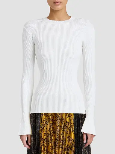Proenza Schouler Women's Nir Rib-Knit Top - White | Thumbnail 3